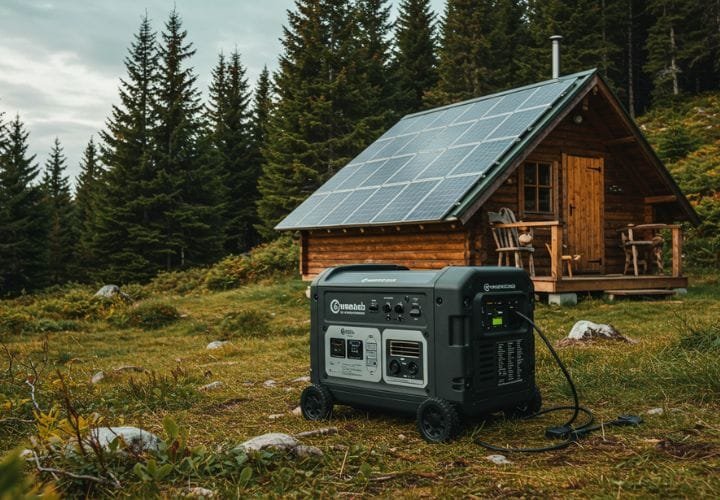 Solar generator placed next to an off-grid cabin with solar panels on the roof, surrounded by greenery and a sustainable environment." 4. Portable Solar Generator on a Hiking Trail Título SEO: Portable-Solar-Generator-for-Hiking-Adventures Descrição SEO: "Experience the portability of solar generators on hiking trips. This image shows a generator and foldable panels on a grassy trail with mountains in the background." Alt Text SEO: "Portable solar generator with foldable panels set on a grassy hiking trail, with mountains and a person resting nearby." 5. Family Using a Solar Generator in Their Backyard Título SEO: Family-Backyard-Solar-Generator-Energy-Savings Descrição SEO: "See how solar generators power backyard activities. This image shows a family using a generator to light up LED string lights with children playing nearby at sunset." Alt Text SEO: "Family using a solar generator to power LED lights in their backyard, with solar panels on the grass and children playing at sunset." Se precisar ajustar algum detalhe ou adicionar mais elementos, é só avisar!