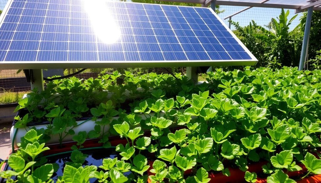 Solar-powered Off-Grid Hydroponics setup